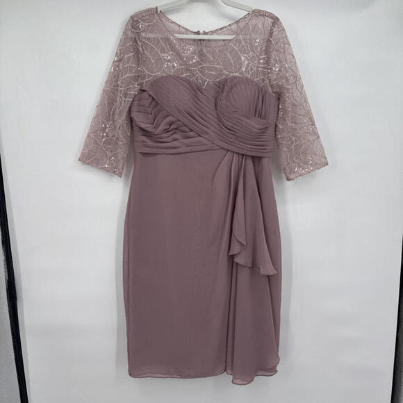 Dresses | Womens Nwot Jjs House Embroidered Cocktail Mauve Dress 8 ...